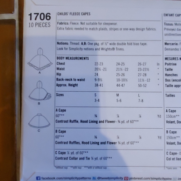 Simplicity pattern 1706 - Picture 2 of 3